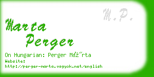 marta perger business card